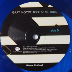 Винтажная виниловая пластинка LP Gary Moore Bad For You Baby (EU 2017) (Blue Vinyl)