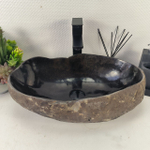 Раковина из речного камня RS-64981 50*31*15 0861