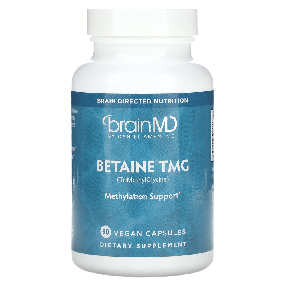 BrainMD, Бетаин TMG, 60 веганских капсул (500 мг в каждой капсуле)