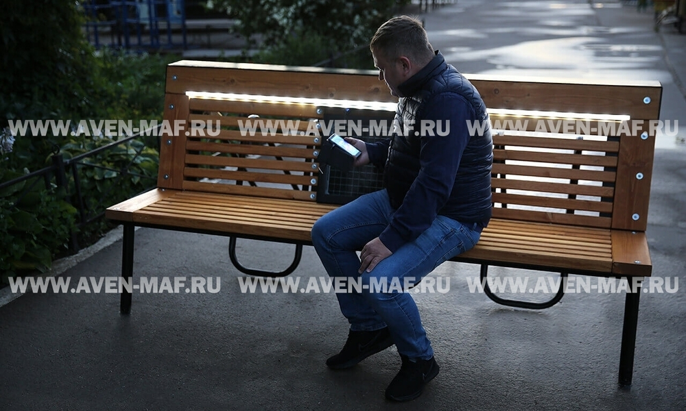 Скамья-велопарковка двухсторонняя