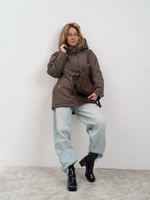 Парка женская демисезонная "Апрель" коричневый