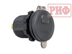 Розетка USB QC 3.0 с вольтметром,  34x37х54