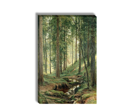 "Ручей в лесу (на косогоре)", Шишкин Иван Иванович, картина (репродукция)