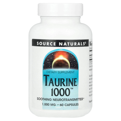 Source Naturals, Таурин 1000 ™, 1000 мг, 60 капсул