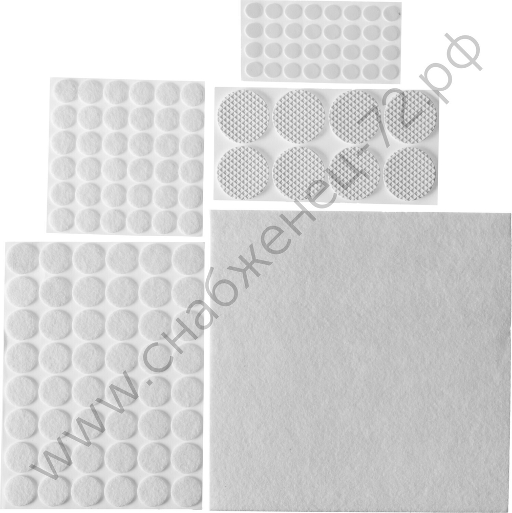 STAYER белый, самоклеящихся, 125 шт., набор мебельных накладок (40917-H125)