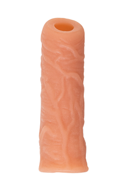 Насадка реалистичная KOKOS NUDE SLEEVE с дополнительной стимуляцией, TPE, телесная, 15.6 см