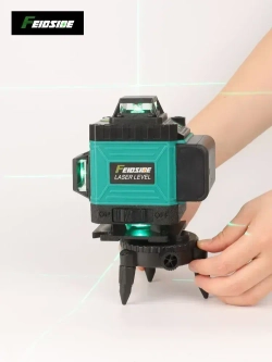 Лазерный уровень, 4D 16 линий, Перезаряжаемый,С кронштейном