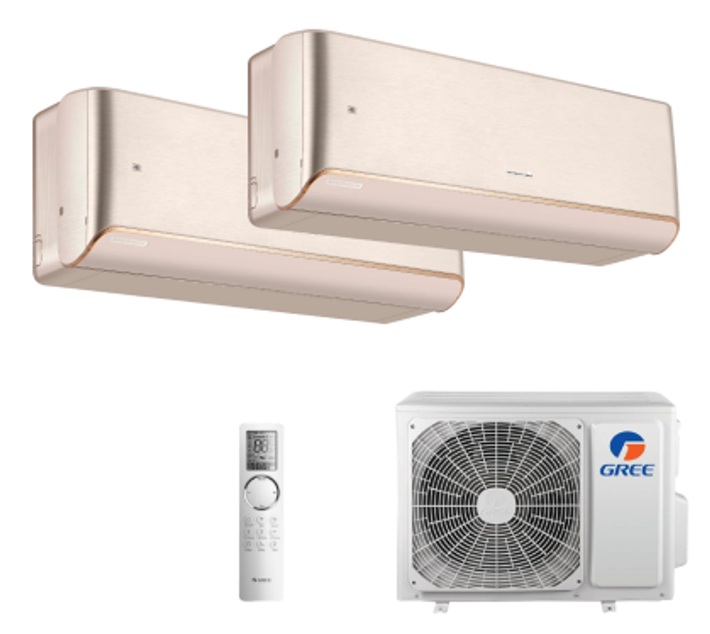 Мульти сплит-системы Gree на 2 комнаты (20+20 кв.м.) Airy champagne