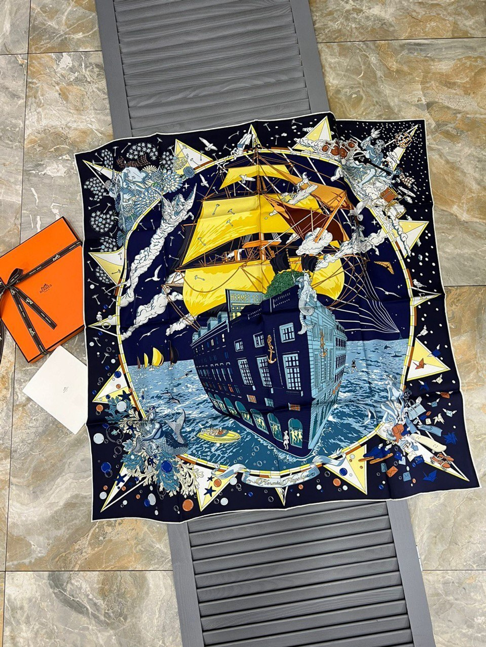 Платок Hermes 90х90 см, арт. 483150836