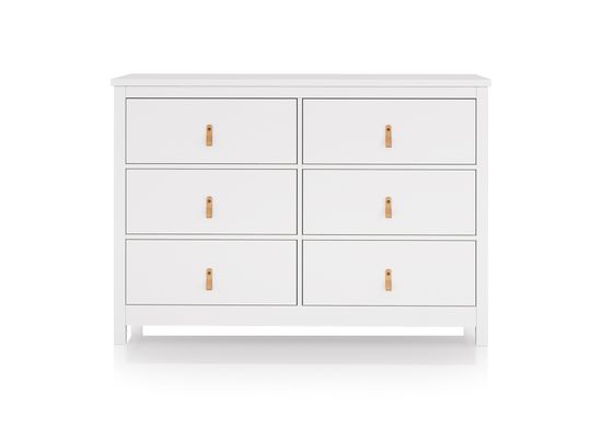 Комод Wood 6 ящиков (белый)