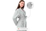 Халат махровый Home One, размер 44, серый
