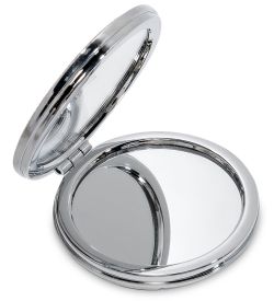 WW-113 Зеркало круглое золотистое с плавающими сердечками «Блеск»