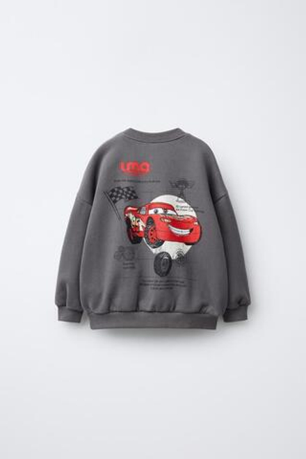 ZARA ТОЛСТОВКА С ПРИНТОМ CARS LIGHTNING MCQUEEN © DISNEY, АНТРАЦИТОВО-СЕРЫЙ