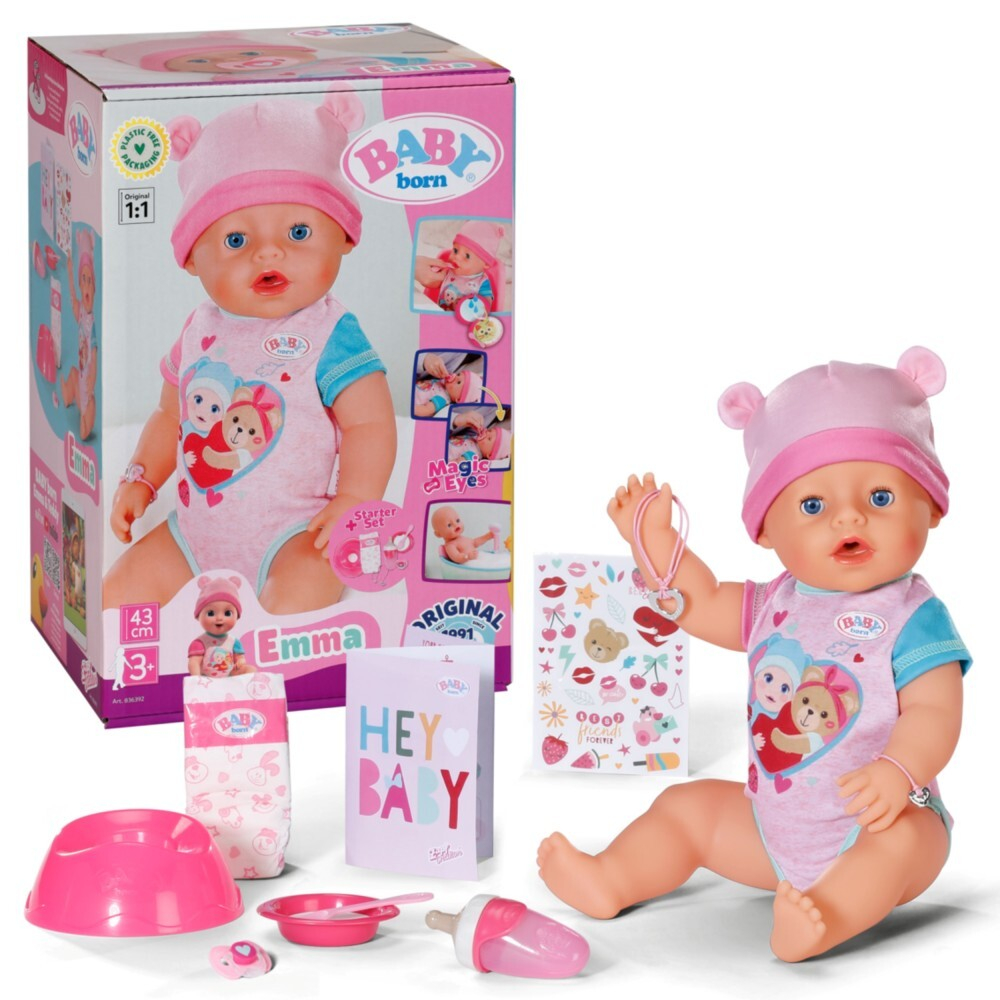 BABY born - Интерактивная кукла Эмма 43 см + аксессуары 836392 / артикул   836392  / GTIN 4001167836392