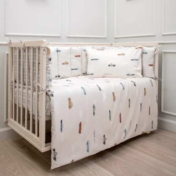 Комплект постельного белья Lollycottons Маленький гонщик 6 предметов