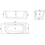 Акриловая ванна BelBagno BB410-1500-780-R 150х78 без гидромассажа