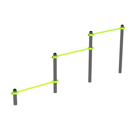 W247 Воркаут Тройной каскад турников для отжиманий и подтягиваний ZAVODSPORTA