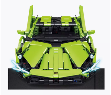 Конструктор Зеленый спорткар 1314 деталей