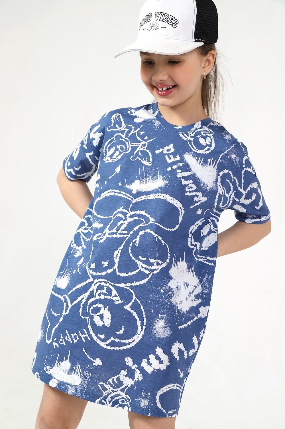 Туника для девочки Позитив-6 Виотекс ИНДИГО