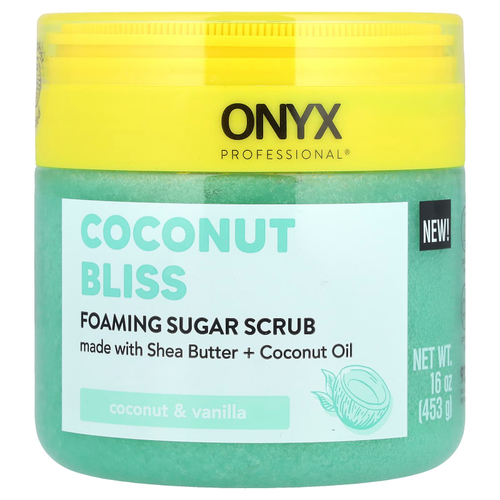 Onyx Professional, Coconut Bliss, пенный сахарный скраб, кокос и ваниль, 453 г (16 унций)