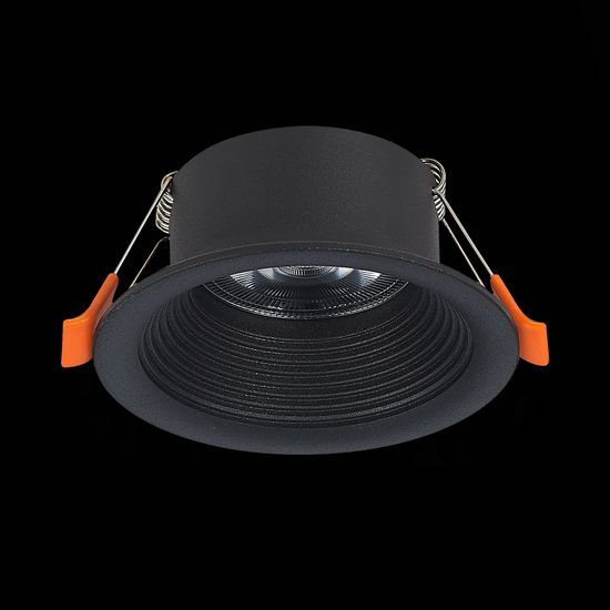 ST202.408.01 Св-к встр. Черный GU10 1*50W  D89xH40 220V Без ламп Встраиваемые светильники