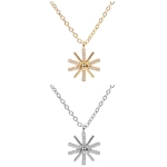 Подвеска из гиппоалергенного сплава со стразами «ЭЛЬЗА», цвет серебро и золото, d-20см/1,5см