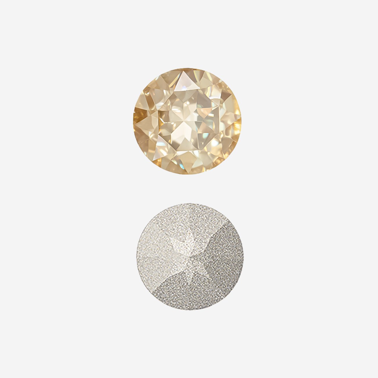 Кристалл Шатон (Chaton), оттенок "Светло-золотистый Кристалл"/"Light Golden Crystal", 12мм