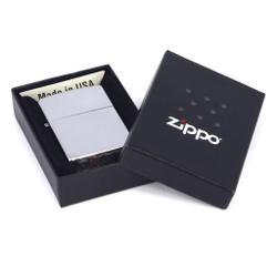 Зажигалка Zippo с покрытием Brushed Chrome, латунь/сталь, серебристая, матовая, 36x12x56 мм
