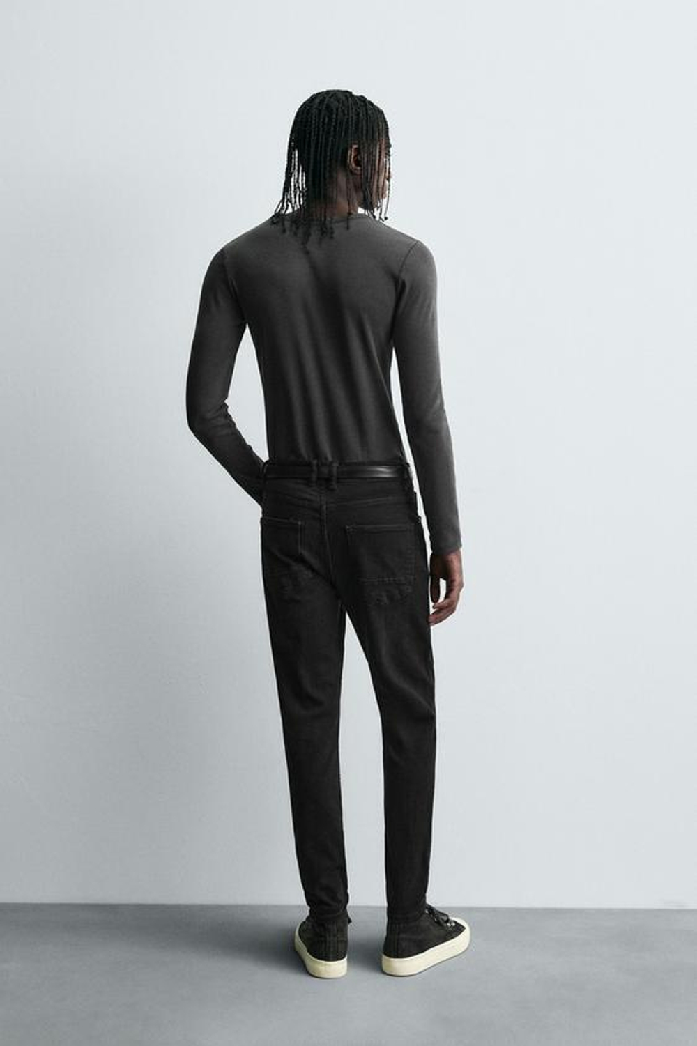 ZARA УКОРОЧЕННЫЕ ДЖИНСЫ SKINNY, ЧЕРНЫЙ