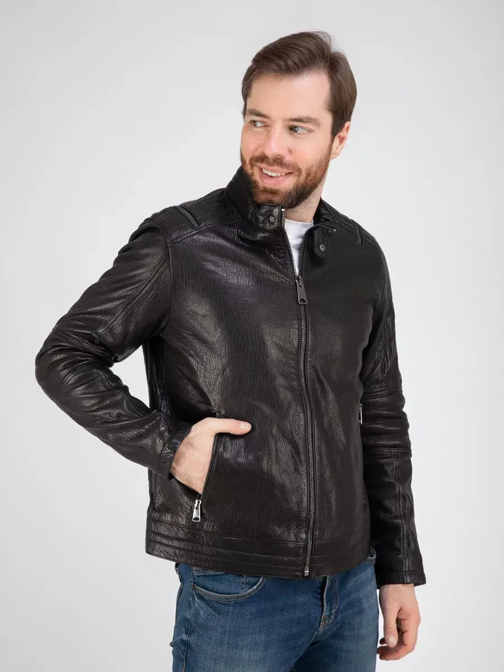 Куртка весна кожаная натуральная