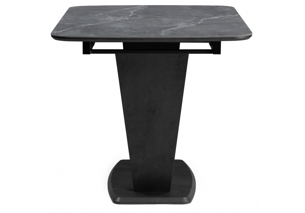 Керамический стол Woodville Петир 120(160)х80х75 larka grey, черный