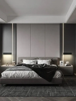 Светодиодный настенный светильник, трехцветный с затемнением, черный, крепежные винты