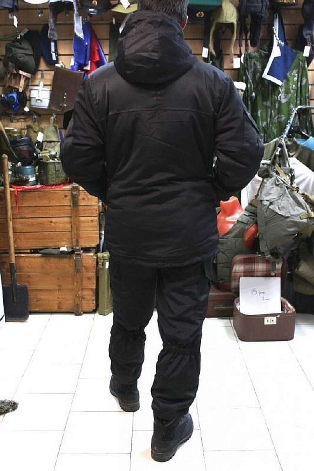 Костюм флисовый Горка черный Rip-Stop (демисезонный)