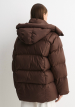 Пуховик Рокет миди шоколад