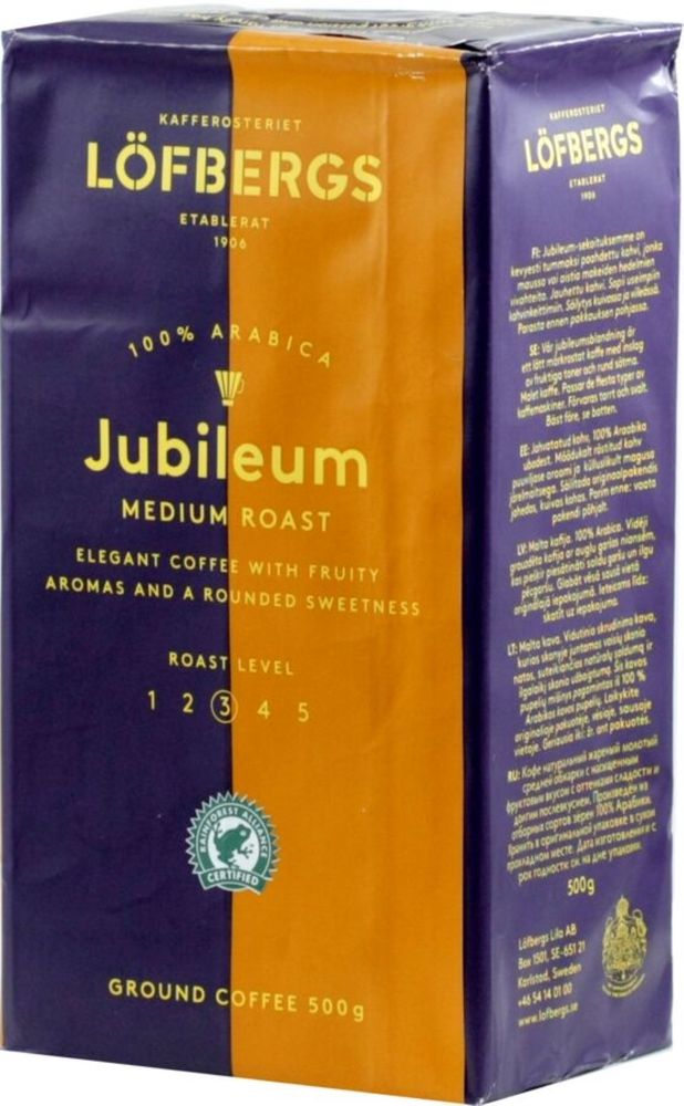 Кофе молотый Lofbergs Jubileum 500 гр