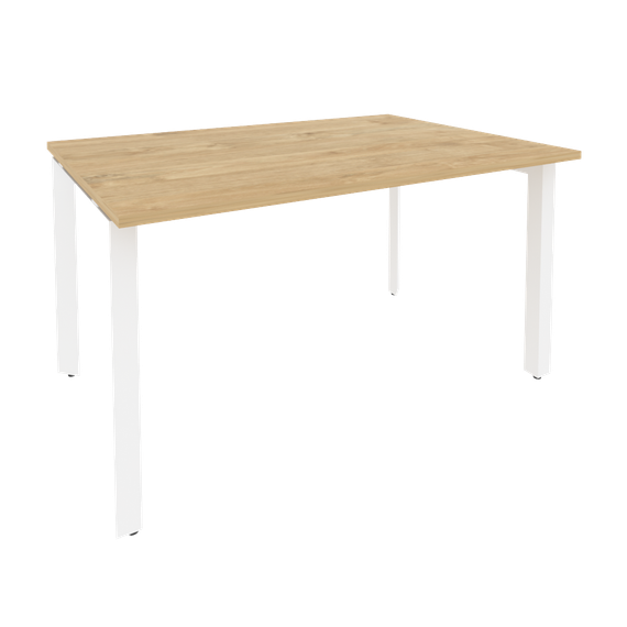 Onix Стол переговорный O.MP-PRG-1.3 Тиквуд Светлый/Металл Белый 1380*980*750