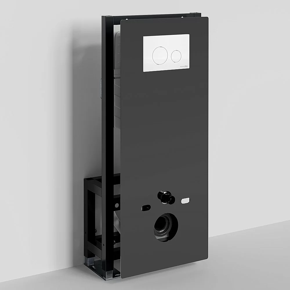 Инсталляция для унитаза WasserKraft Glan 66TLT.010.ME.BL.WM02 с белой матовой кнопкой