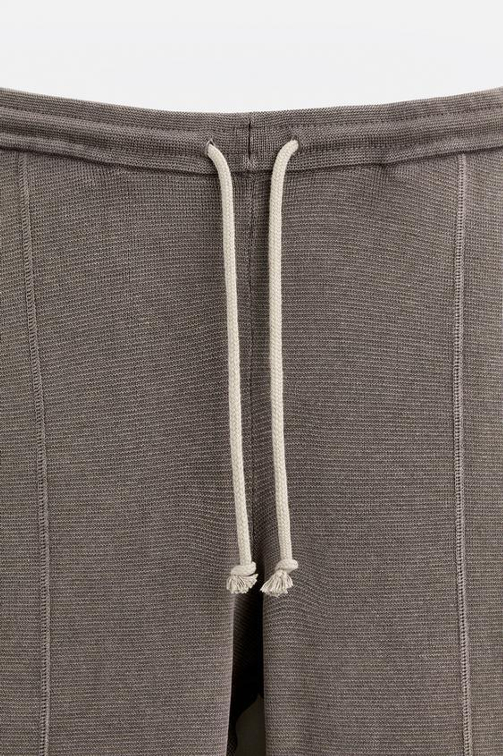 ZARA БРЮКИ-ДЖОГГЕРЫ ИЗ ТКАНИ С ЭФФЕКТОМ ПОТЕРТОСТИ, СЕРЫЙ