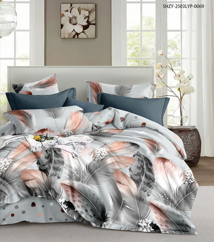 КПБ Евро с простыней на рез. 160х200 ПОПЛИН "П32"