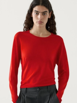 Massimo Dutti Свитер из 100% шерсти, оранжевый