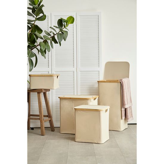 Корзина для белья neat tall, 41х35х74 см, молочная