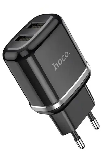 Сетевое зарядное устройство Hoco (N4) Aspiring 2xUSB 2.4A (черный)