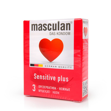ПРЕЗЕРВАТИВЫ MASCULAN SENSITIVE PLUS № 3 (НЕЖНЫЕ), 3 штуки