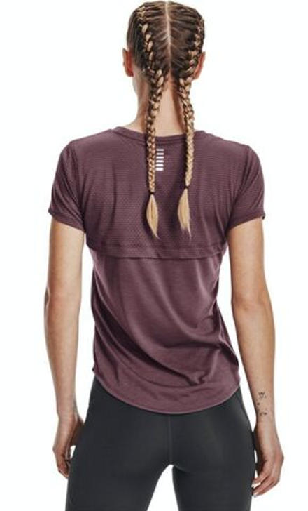 Женская теннисная футболка Under Armour Streaker Run Short Sleeve - ash plum/reflective