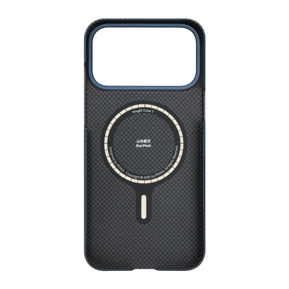 Арамидный чехол MagSafe PITAKA StarPeak PitaTap Edge Case для iPhone 17 Pro Max Ультратонкий текстурированный чехол из арамидного волокна с сенсорной накладкой для Контроллера камеры