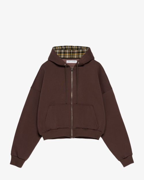 Худи Kraizy Stripes Zip Not Basic шоколадное