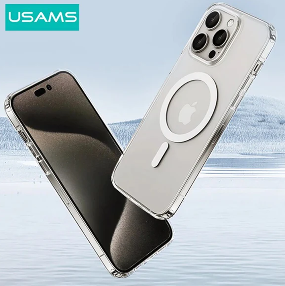 Чехол USAMS прозрачный с MagSafe case for iP14 Plus
