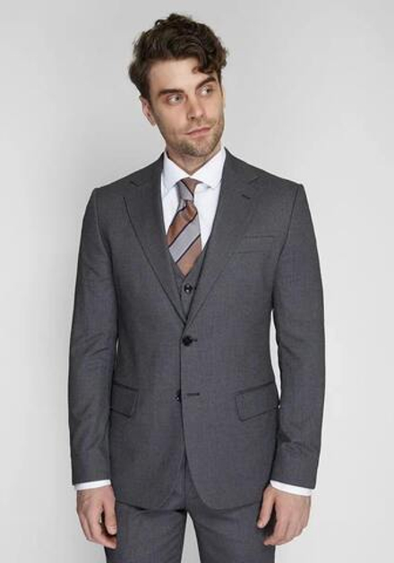Мужской классический костюм тройка (серый) А29