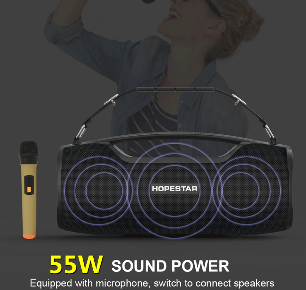 Беспроводная колонка Hopestar A6 Pro (55W BassSpeaker)