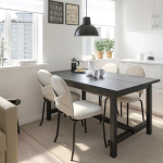 Стул - EBBALYCKE IKEA/ ЭББАЛЮККЕ ИКЕА,  бежевый/черный